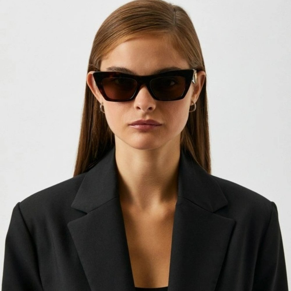 D&G DG4435 502/73 BRAND NEW Sunglasses Havana Dark Brown Cat Eye Women